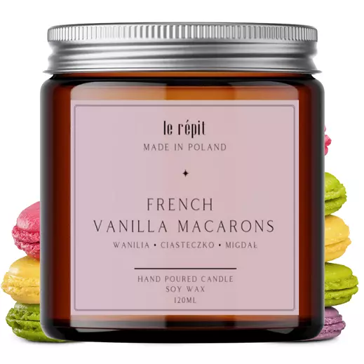 Świeca sojowa zapachowa French Vanilla Macarons 120 ml