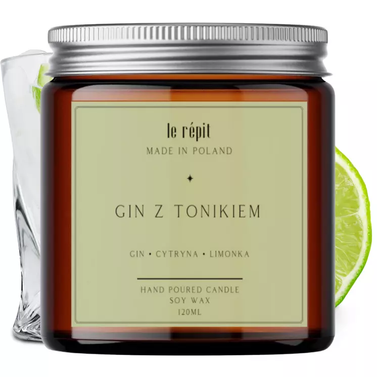 Świeca sojowa zapachowa Gin z Tonikiem 120 ml