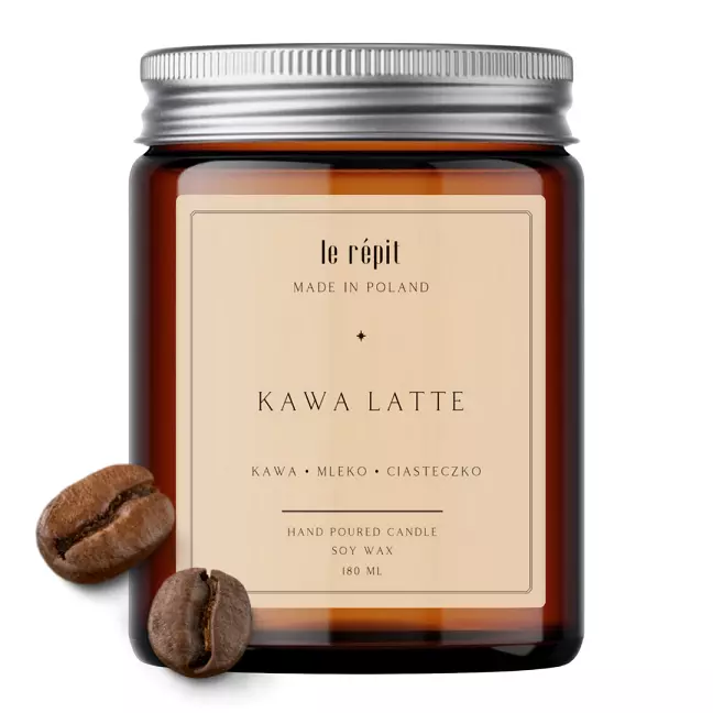 Świeca sojowa zapachowa Kawa Latte 180 ml