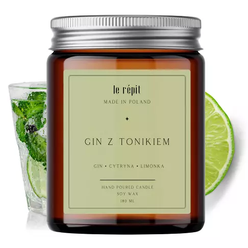 Świeca sojowa zapachowa Gin z Tonikiem 180 ml