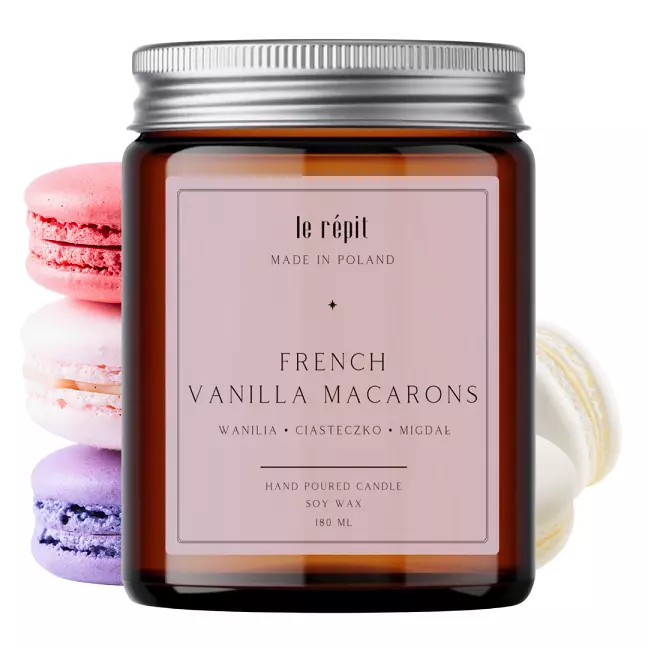 Świeca sojowa zapachowa French Vanilla Macarons 180 ml