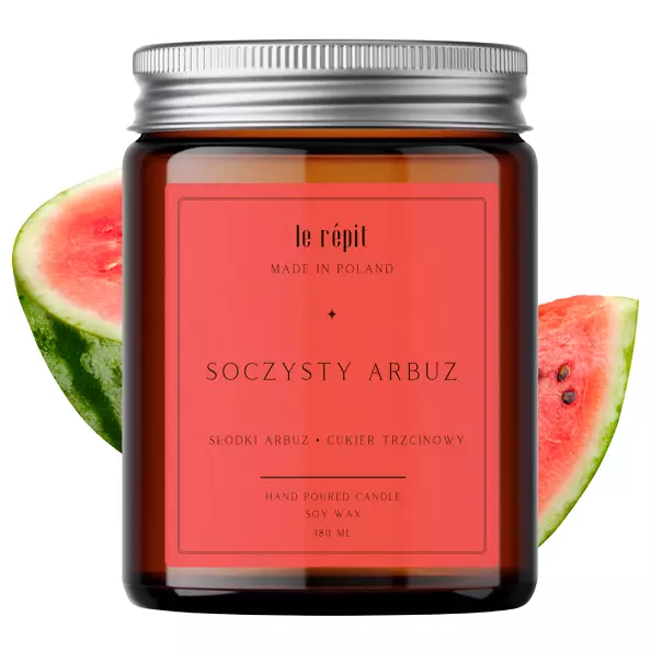 Świeca sojowa zapachowa Soczysty Arbuz 180 ml