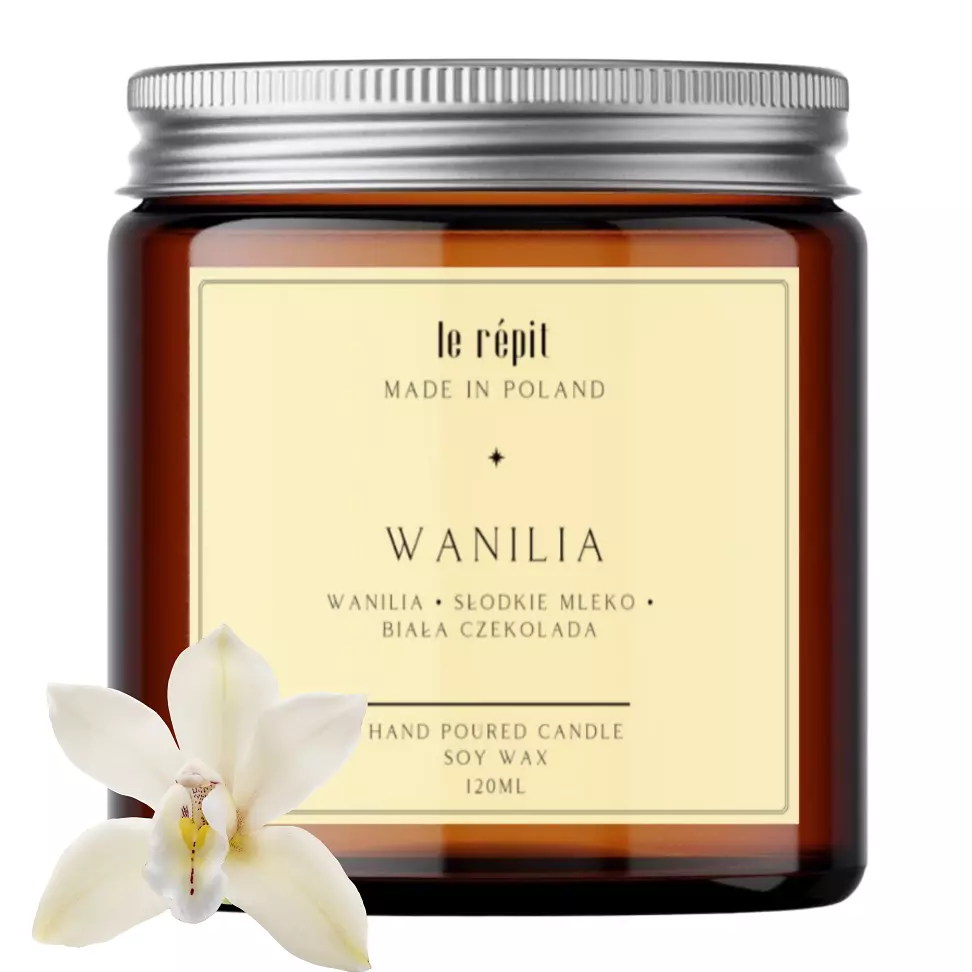 Świeca sojowa zapachowa Wanilia 120 ml