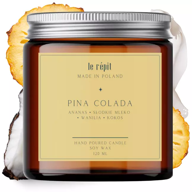 Świeca sojowa zapachowa Pina Colada 120 ml