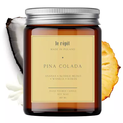 Świeca sojowa zapachowa Pina Colada 180 ml
