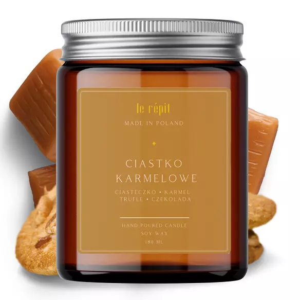 Świeca sojowa zapachowa Ciastko Karmelowe 180 ml