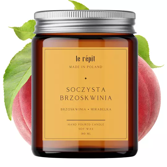 Świeca sojowa zapachowa Soczysta Brzoskwinia 180 ml