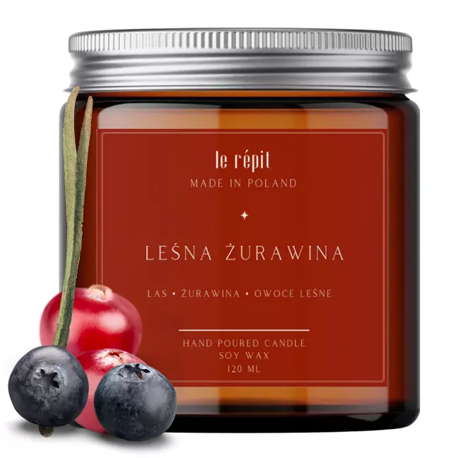 Świeca sojowa zapachowa Leśna Żurawina 120 ml