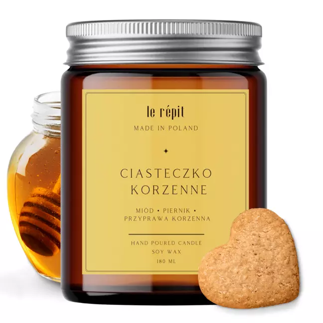 Świeca sojowa zapachowa Ciasteczko Korzenne 180 ml
