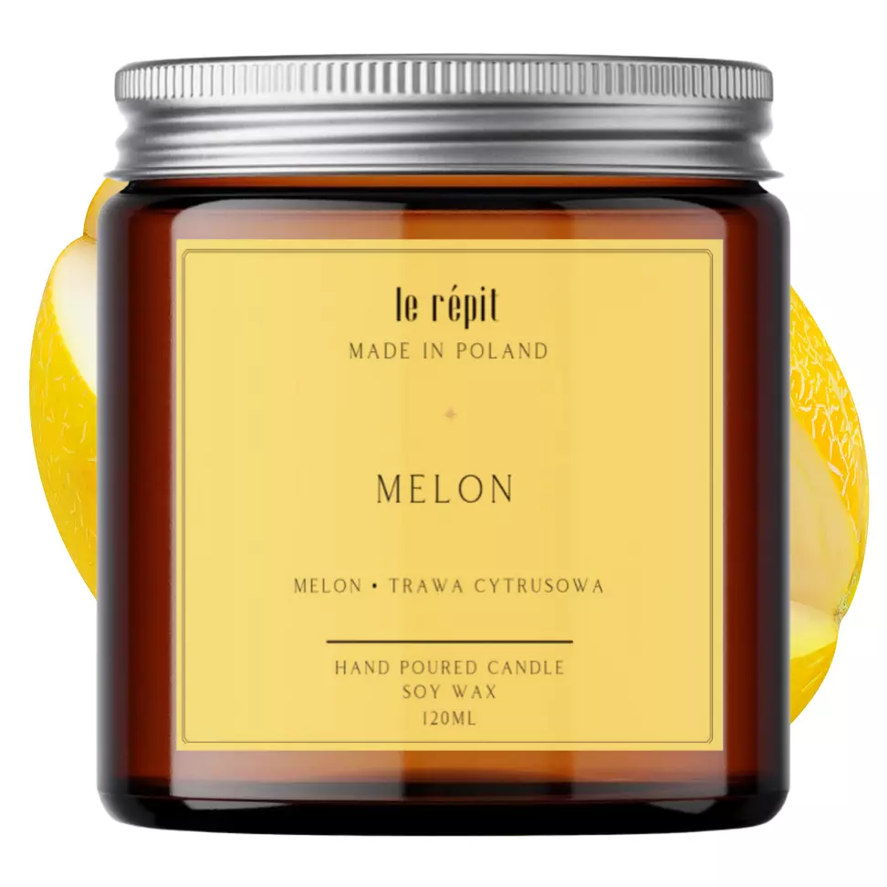 Świeca sojowa zapachowa Melon 120 ml