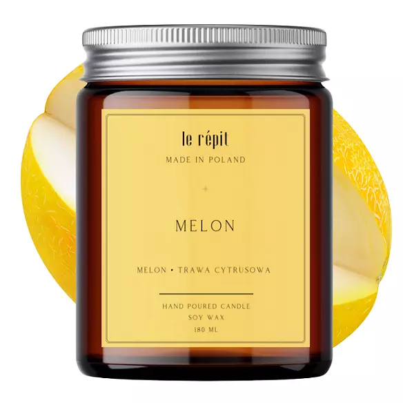 Świeca sojowa zapachowa Melon 180 ml