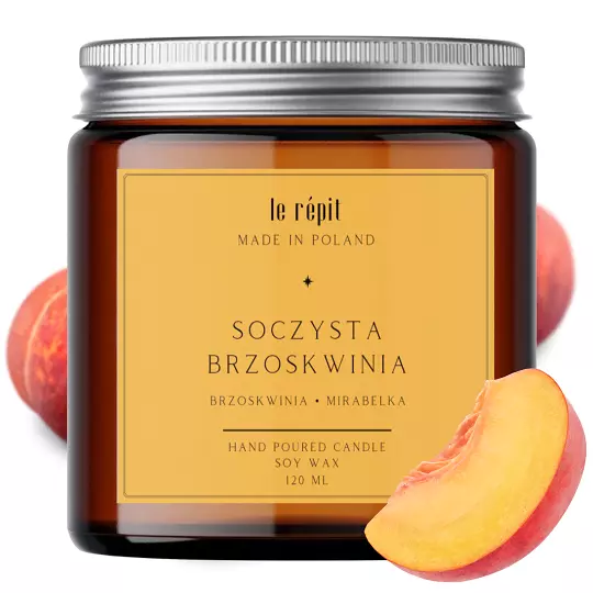 Świeca sojowa zapachowa Soczysta Brzoskwinia 120 ml