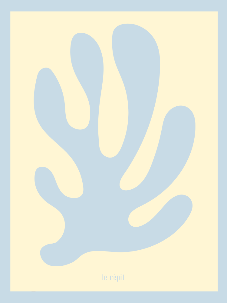 Plakat Palm Blue